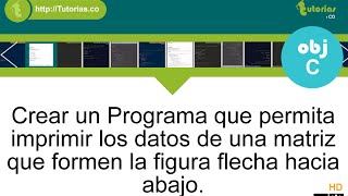 arrays + POO + Objective C (imprimir datos figura flecha hacia abajo)