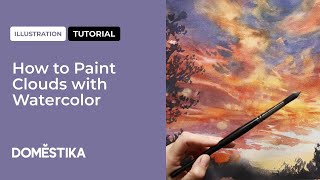 Illustration Tutorial: How To Paint Clouds With Watercolor | Domestika English