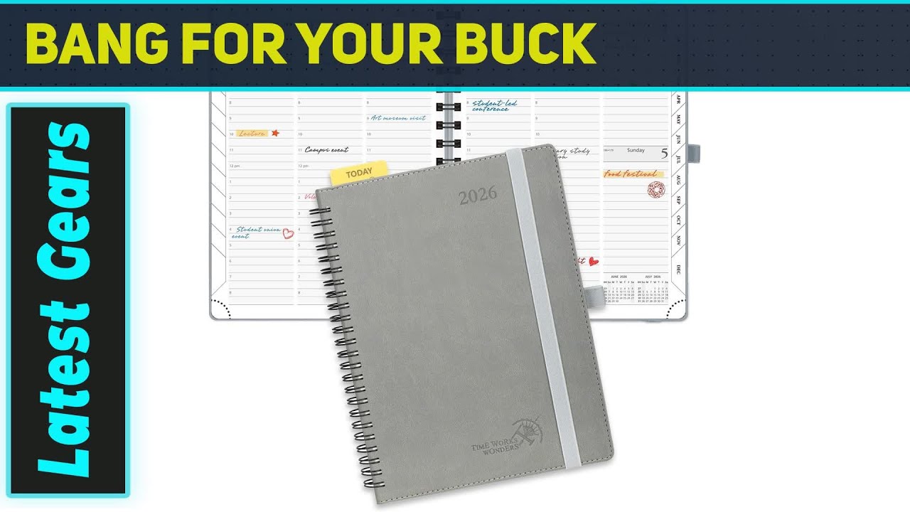 POPRUN 2026 Planner – Best Medium Weekly Calendar with Hourly Schedule