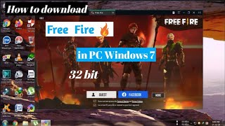 How to download Free Fire in pc windows 7 32 bit 