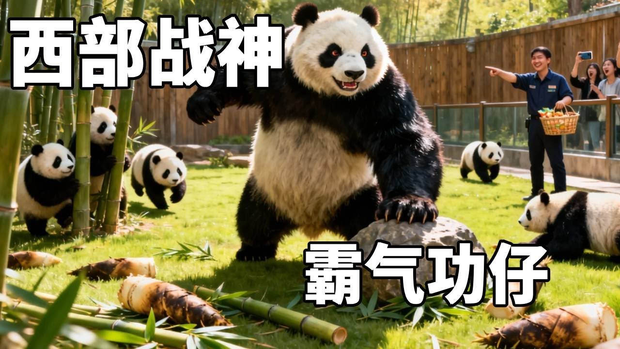 功仔不愧是西部战神，长的熊高马大非常的霸气！基因强大每一个孩子长的都很强壮【你好大熊猫】 - YouTube