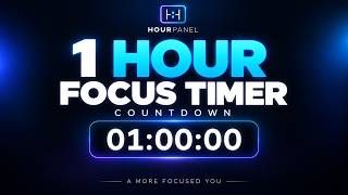 1 Hour Timer ⏳ Focus & Work Countdown | No Music, Full Screen
