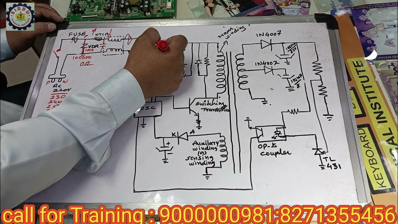 LED TV SMPS circuit diagram explanation in telugu! 9000000981 - YouTube