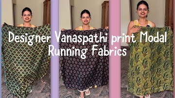 EPI 372|PREMIUM DESIGNER PURE MODAL SILK RUNNING FABRICS|VANASPATHI PRINT #modalsilk  @curatedvault​