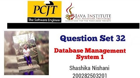 Database Management System Task 32   | 1st Year | Semester 01 | Java Institute