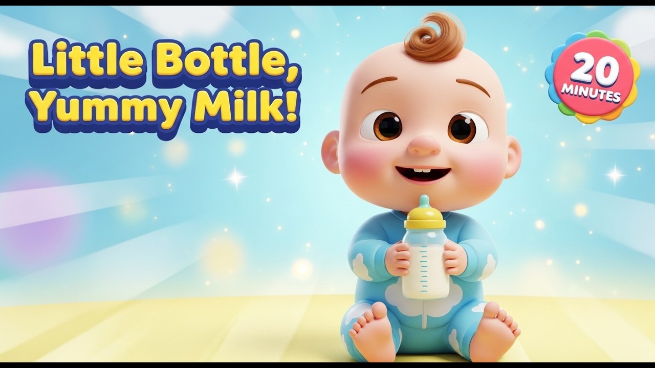 Little Bottle Yummy Milk Song for Kids | Mealtime Fun | 20 Minutes