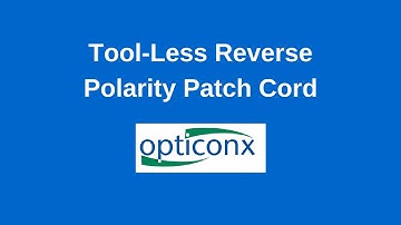 Uniboot Tool-Less Reverse Polarity Patch Cord from Opticonx