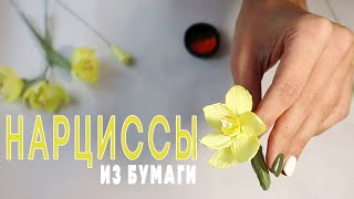 Нарцисс из бумаги I DIY I цветы из бумаги