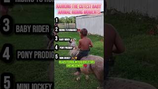Ranking Cutest Baby Horse Riding Moments #Shorts #funnybabies