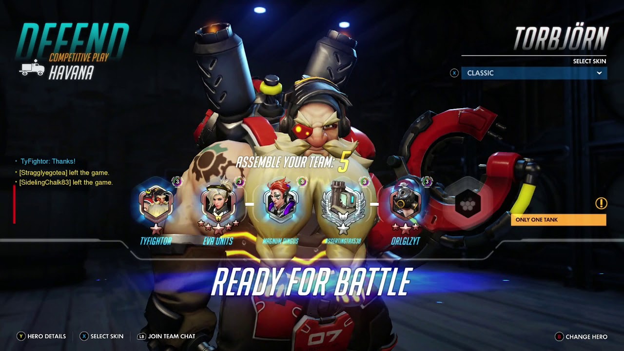 Overwatch- (Competetive Play) Play of the game with Torbjorn