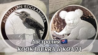 Серебряные инвестиционные монеты Австралия. Kookaburra и Коала