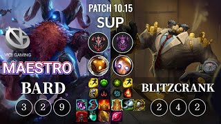 VG Maestro Bard vs Blitzcrank Sup - KR Patch 10.15