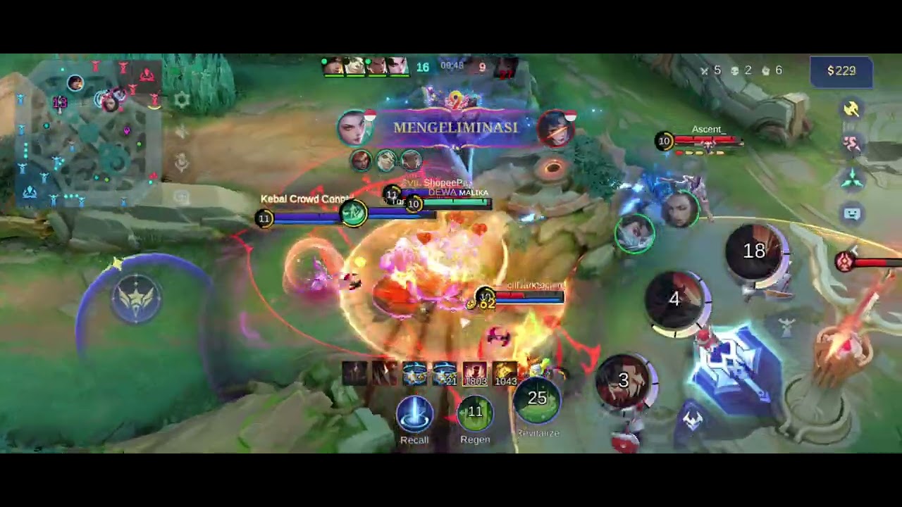 Mak hilda Lari lari doang mvp #mobilelegends 