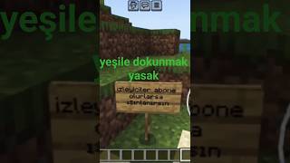 Minecraft ama yeşile dokunmak yasak #minecraft @ArashanKartalJK