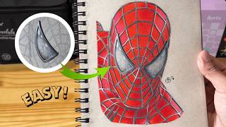 How To Draw Spider-Man Lenses (Realistic)