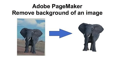 Remove background of an image in Adobe PageMaker