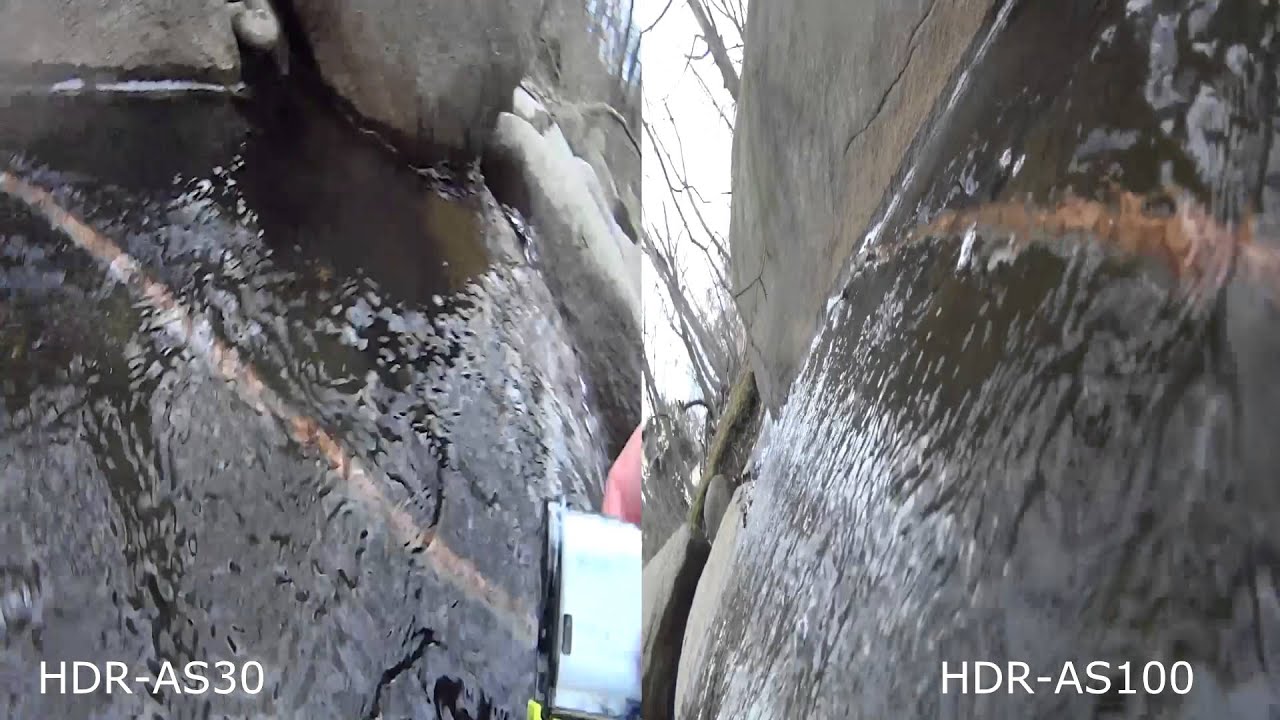 Sony Action Cam HDRAS100 vs HDRAS30v Action Cam Comparison Review