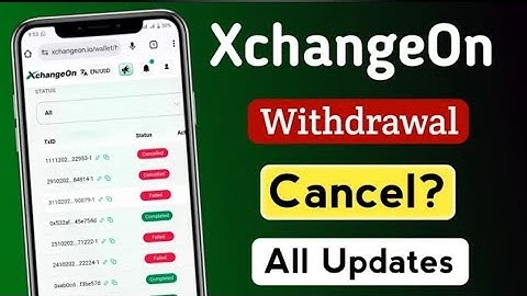 XchangeOn Withdrawal Cancel ❌ #XchangeOn Cancel kaise kare #todaynewupdate #newupdate 