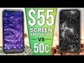 $0.50 Screen Protector vs $55 Sapphire Protector DROP Test!