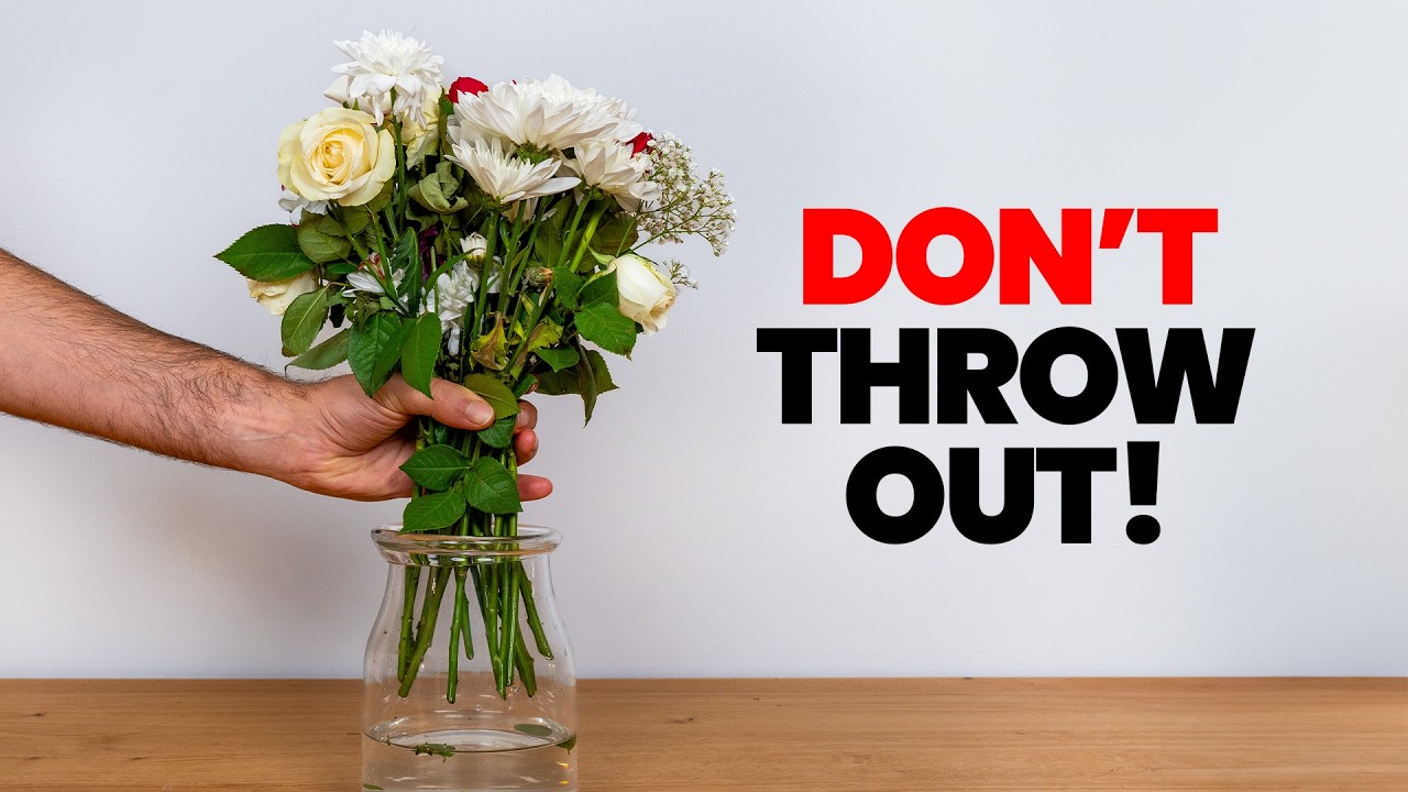 Прекратите выбрасывать старые срезанные цветы (сделайте вместо этого вот что):