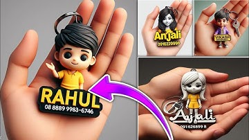 Creating Stunning 3D AI Girl + Boy Image Key Chains