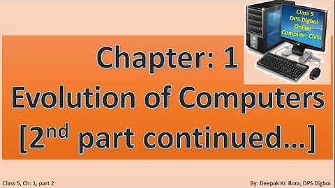 Class 5 Evolution of computers part 2 chapter 1