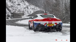 Essai sur neige Aston Martin Vantage Union Jack Wrap