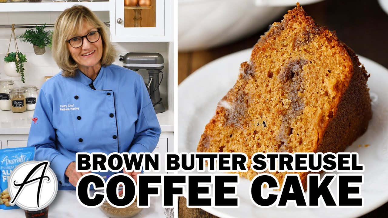 Brown Butter Streusel Coffee Cake Recipe | Chef Barbara Teaches how to Make Easy Coffee Cake