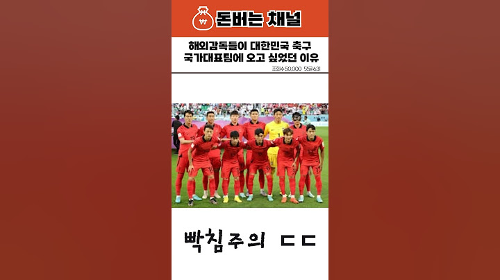 외국인감독이 한국 축구 국가대표팀에 오고 싶었던 이유 ㄷㄷ(빡침주의)