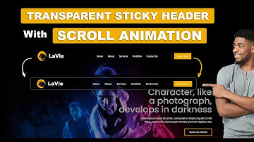 Amazing Transparent STICKY HEADER With SCROLL ANIMATION | Elementor Tips & Tricks
