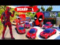 GTA 5 - Stealing DEADPOOL&#39;s Luxury Cars With Franklin | (Real Life Cars)