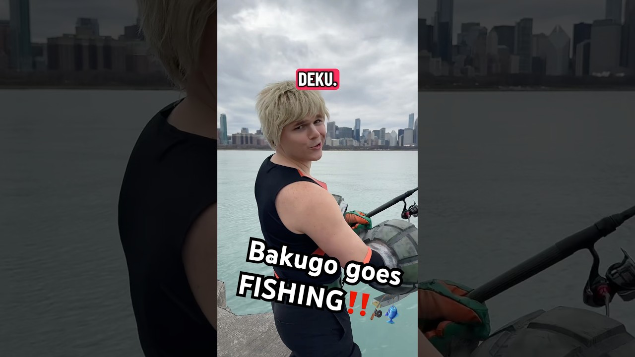 Bakugo goes FISHING 🎣 #anime #myheroacademia #bakugo