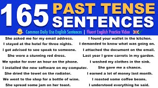 165 PAST TENSE English Sentences | Common Daily Use English Sentences | Fluent English Practice screenshot 5
