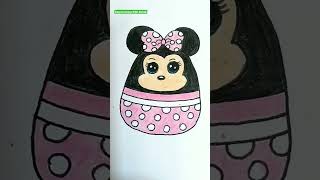 How to Draw Minnie Mouse Easy/Squishmallows/Cute Drawing Ideas for beginners/Step by Step Drawing