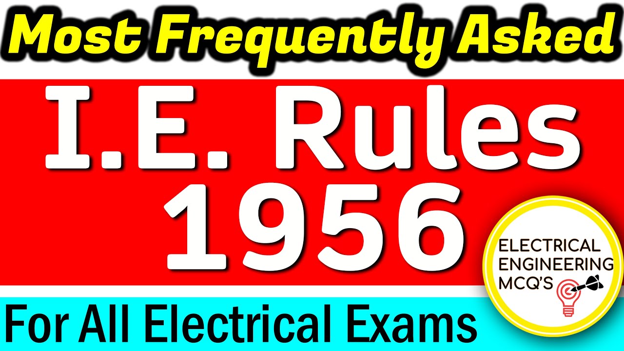 Indian Electricity Rules 1956 | I.E. Rules 1956 | हिंदी 🔴| IE Rules 1956 MCQs Electrical AE JE Exams