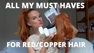 all my MUST HAVES for anyone who’s dyed their hair red\/copper! hair extensions, hair masks \& more