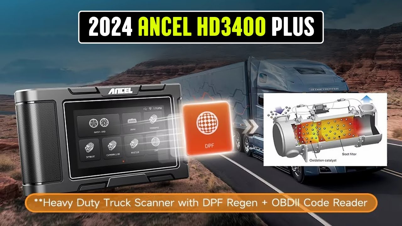 2024 ANCEL HD3400 Plus: Heavy Duty Truck Scanner Review ||