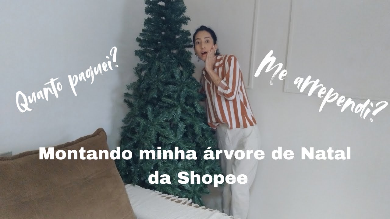 Montei minha árvore de Natal da Shopee de 2,10cm | mostrei passo a passo de como montar