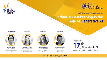 Editor-in-Chief’s Perspective on AI in Peer Review | #prw2025 #peerreviewweek #acse