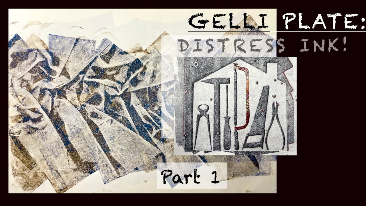 GELLI PLATE: # 1 DISTRESS INK! photo transfer & printing objects!
