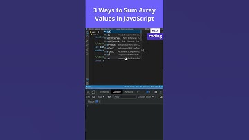 3 Ways to Sum Array Values in JavaScript #js #javascript #array #youtubeshorts #shortsvideo #viral