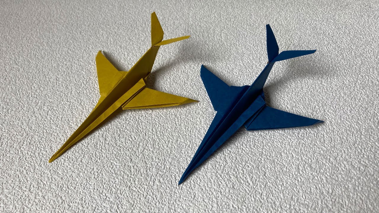 折り紙おもちゃ 飛ばないけれどかっこいい飛行機 音声解説付き Youtube