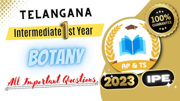 TS Intermediate 1st Year Botany All Important Questions for 2023 Public Examination