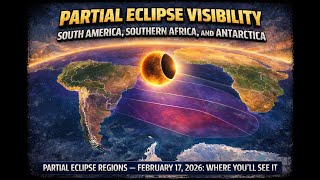 Partial Eclipse Regions — February 17, 2026: Where You’ll See It #astronomy #solareclipse #earth