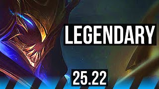 ZED vs NAAFIRI (MID) | 20/2/8, 6 solo kills, Legendary | KR Master | 25.22