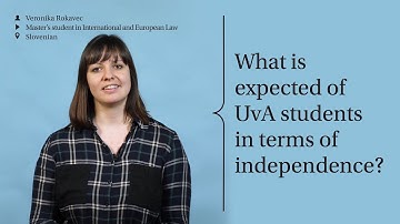 What is expected of UvA students in terms of independence? | ASK UvA