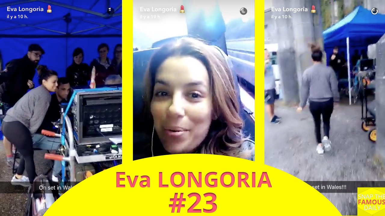 Eva Longoria shooting her new movie in Wales !! - snapchat - july 27 2016