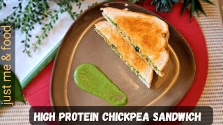 High Protein Chana / Chickpeas Sandwich / Healthy Chickpea Sandwich