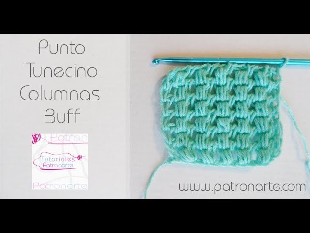 Cómo Tejer el Punto Tunecino Andrómeda de Crochet Tunecino Paso a