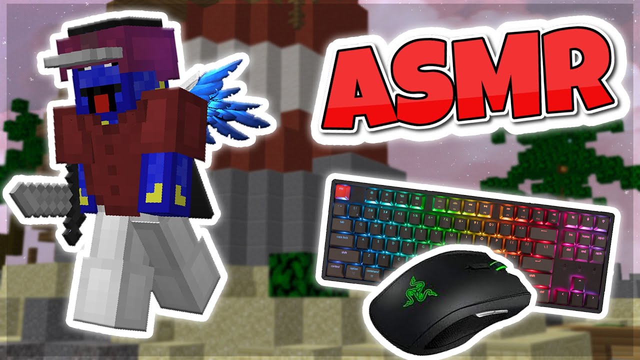 Keyboard & Mouse ASMR Sounds v2 | Hypixel Bedwars + MCPlayHD Bridging (Blue Switches)